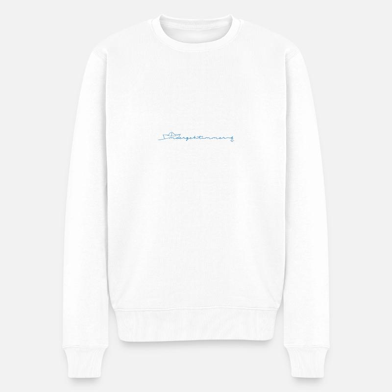 Meer geht immer - Männer Premium Bio Pullover - Weiß