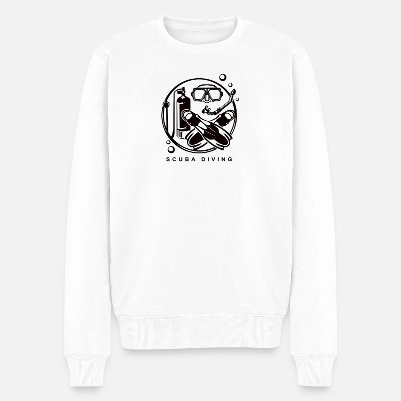 Plongée sous-marine - Tauchen Silhouette - Pull Premium bio Homme - blanc