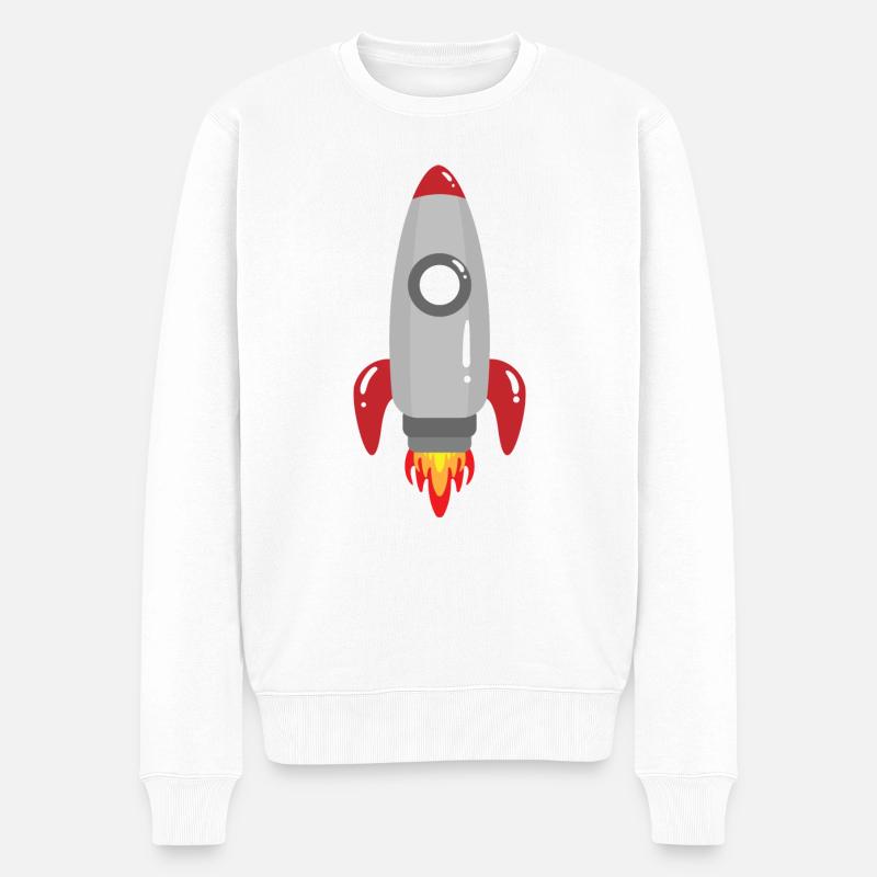 Rackete - Männer Premium Bio Pullover - Weiß