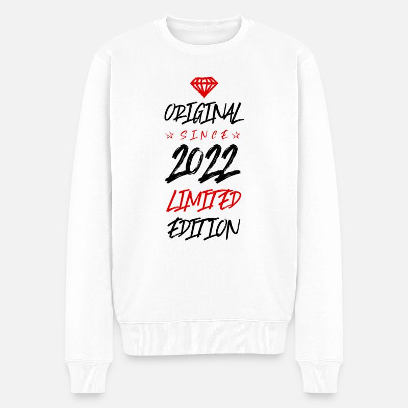 2022 limited edition - Männer Premium Bio Pullover - Weiß