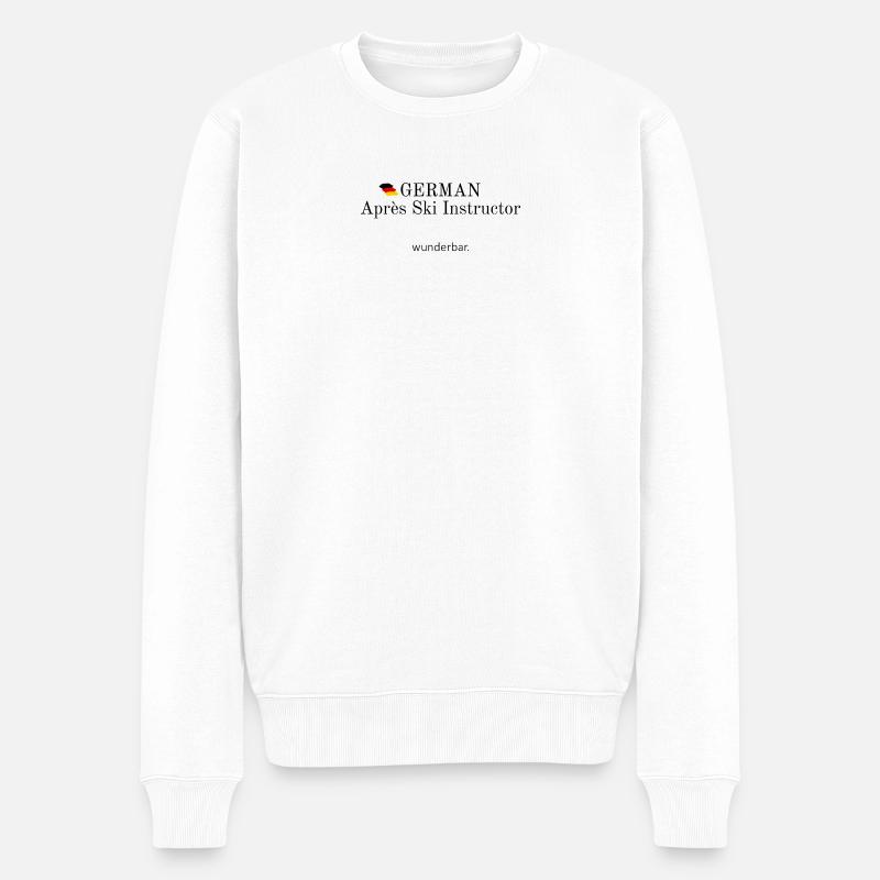 German Apres Ski Instructor - Männer Premium Bio Pullover - Weiß