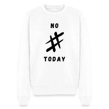 No # Today - Männer Premium Bio Pullover - Weiß - Vorne - Thijin (182cm)