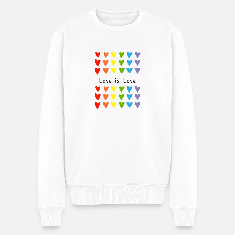 L’amour est amour - Pull Premium bio Homme - blanc