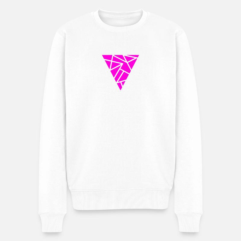 Muster pink - Männer Premium Bio Pullover - Weiß