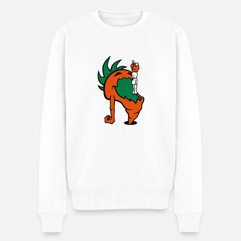 Hungry Carrot - Pull Premium bio Homme - blanc