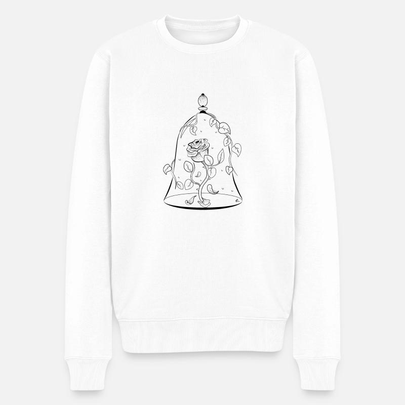 Rose éternelle - Pull Premium bio Homme - blanc