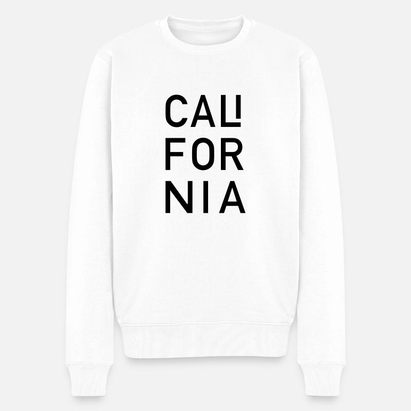 California - Männer Premium Bio Pullover - Weiß