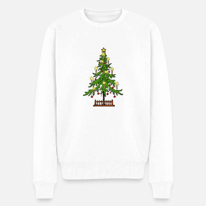 ARBRE DE NOËL - Pull Premium bio Homme - blanc