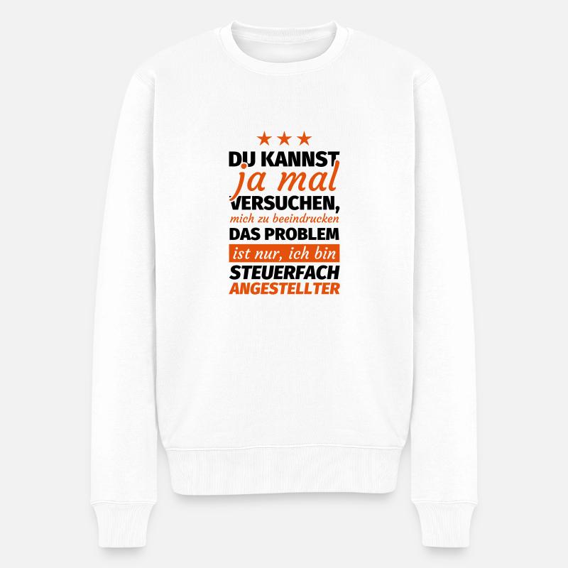Steuerfachangestellter - Männer Premium Bio Pullover - Weiß