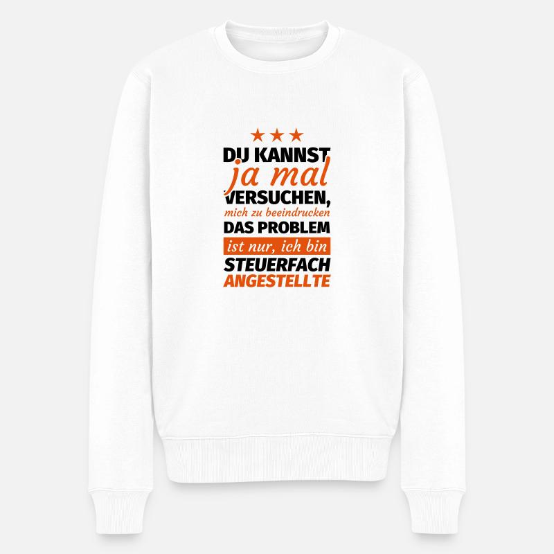 Steuerfachangestellte - Männer Premium Bio Pullover - Weiß