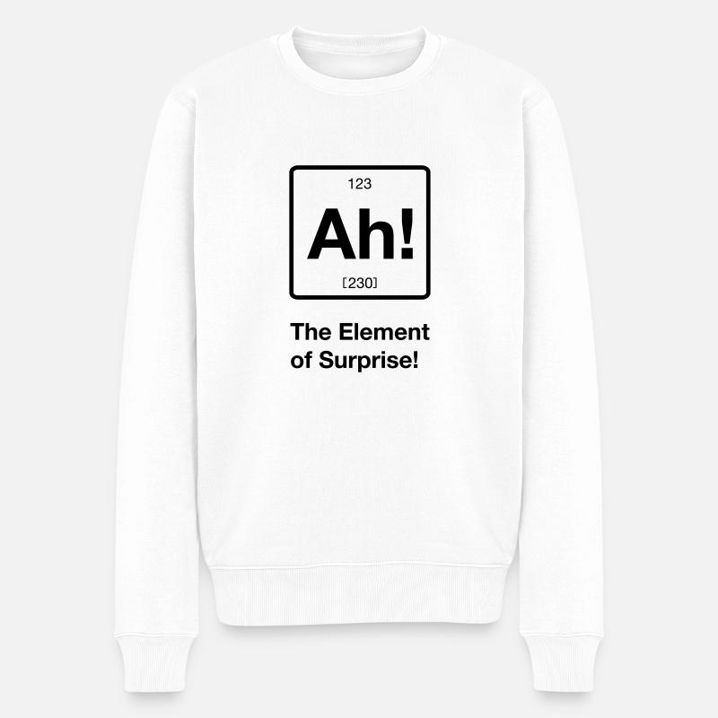 Ah! The Element Surprise - Pull Premium bio Homme - blanc