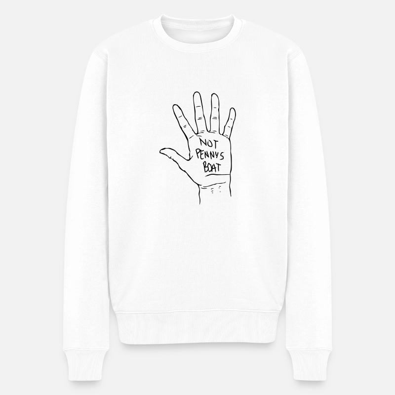 Nicht Pennys Boat - Männer Premium Bio Pullover - Weiß