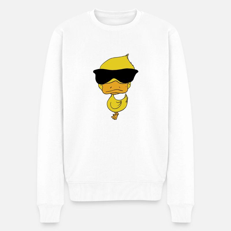 Cool Duck - Männer Premium Bio Pullover - Weiß