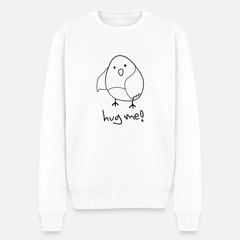 hug me! (Oiseau mignon) - Pull Premium bio Homme - blanc