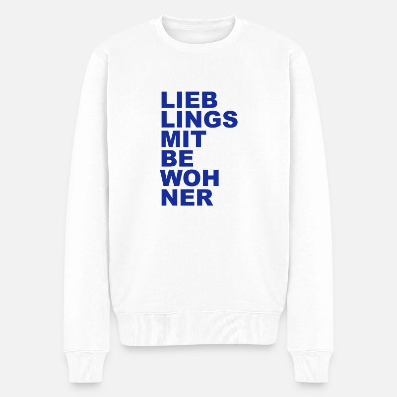 Lieblingsmitbewohner - Mitbewohner - Männer Premium Bio Pullover - Weiß