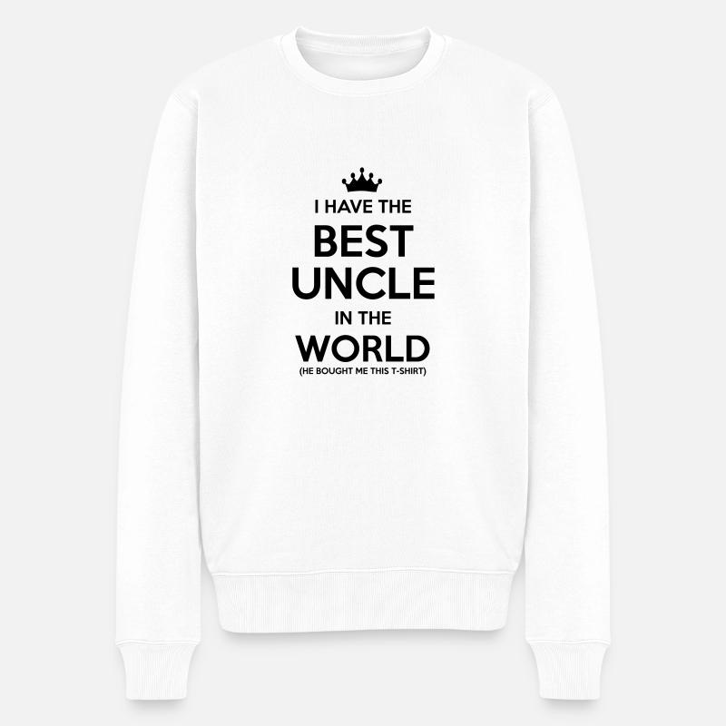 i have the best uncle in the world - Männer Premium Bio Pullover - Weiß