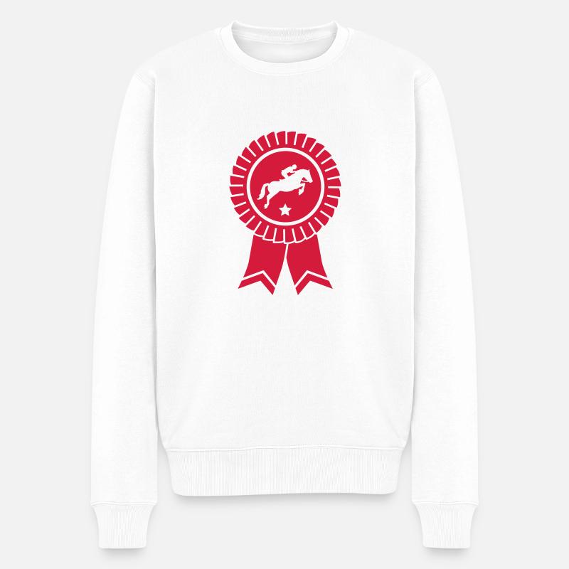 Aller à cheval - Pull Premium bio Homme - blanc