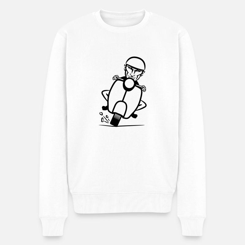 motorroller rasen witzig - Pull Premium bio Homme - blanc