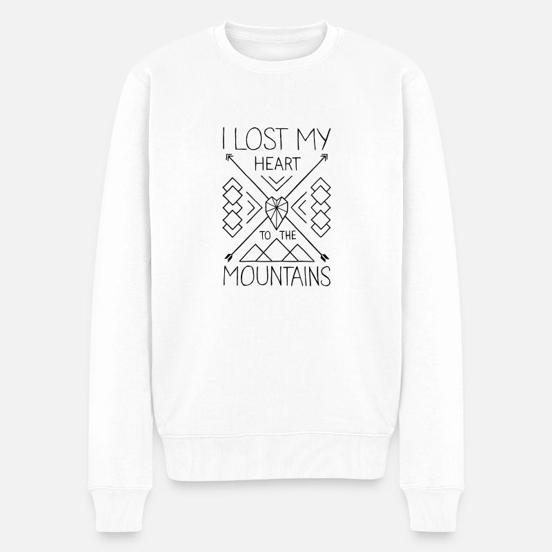 Mountain Love - Pull Premium bio Homme - blanc