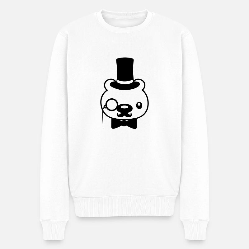 riche teddybaer herr sir - Pull Premium bio Homme - blanc