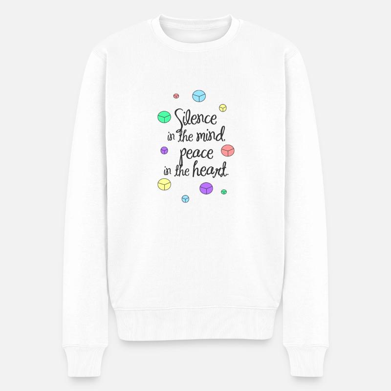 Der Frieden - Männer Premium Bio Pullover - Weiß