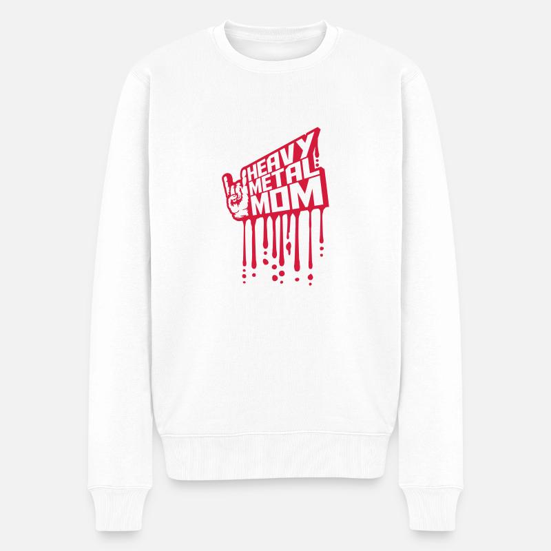 Heavy Metal Mom Logo - Pull Premium bio Homme - blanc