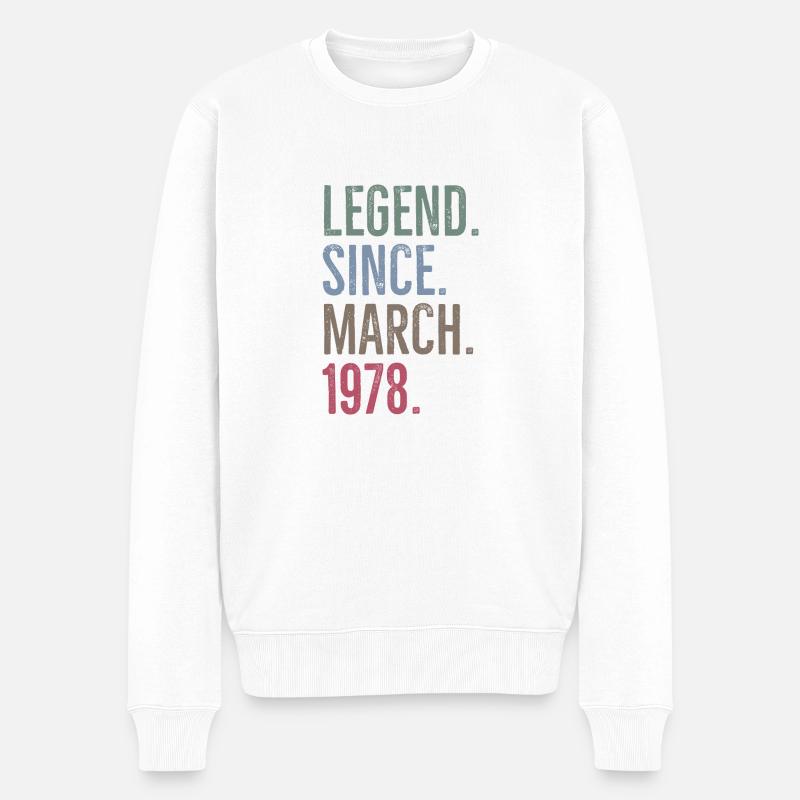 Légende depuis mars 1978 - Pull Premium bio Homme - blanc
