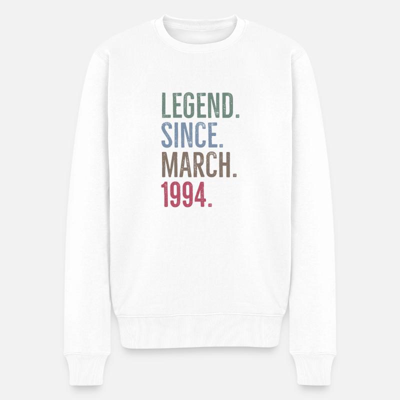 Légende depuis mars 1994 - Pull Premium bio Homme - blanc