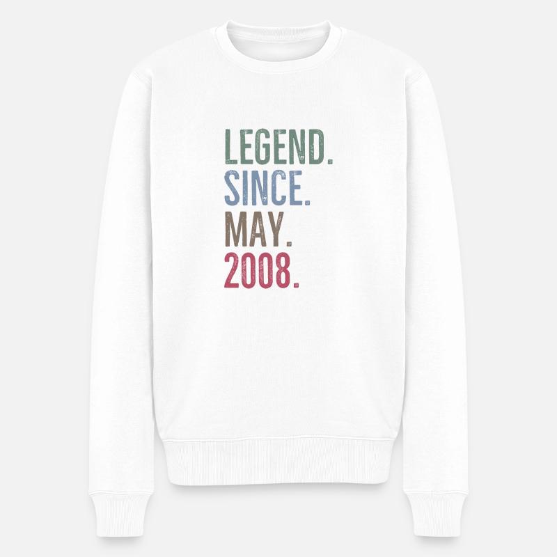 Legende seit Mai 2008 - Männer Premium Bio Pullover - Weiß