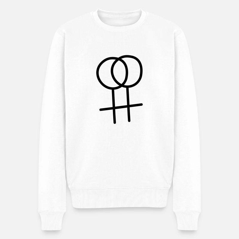 lesbian 1 - Männer Premium Bio Pullover - Weiß