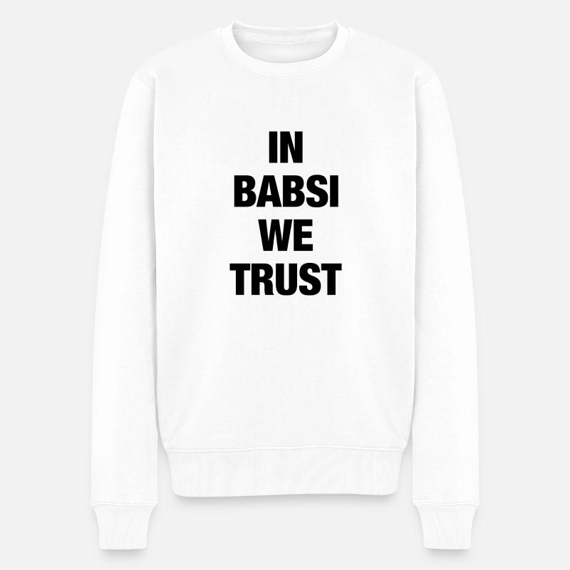 Babsi - Männer Premium Bio Pullover - Weiß