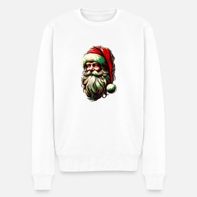 Weihnachtsmann Schauspieler - Männer Premium Bio Pullover - Weiß