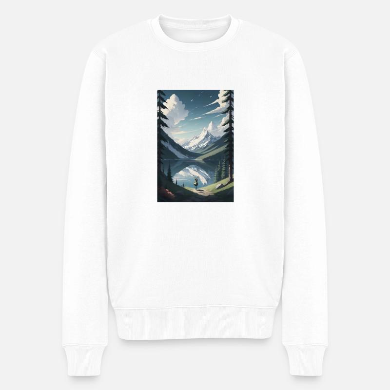 Le Lac des Âmes - Pull Premium bio Homme - blanc