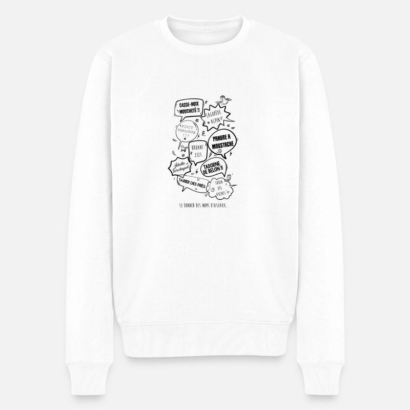 Noms d'oiseaux - Pull Premium bio Homme - blanc