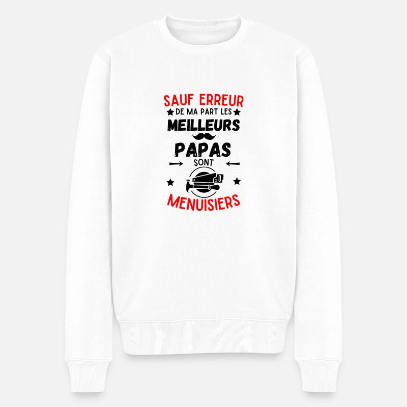 PAPA ZIMMERMANN - Männer Premium Bio Pullover - Weiß