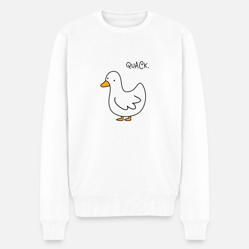 Gans - Männer Premium Bio Pullover - Weiß