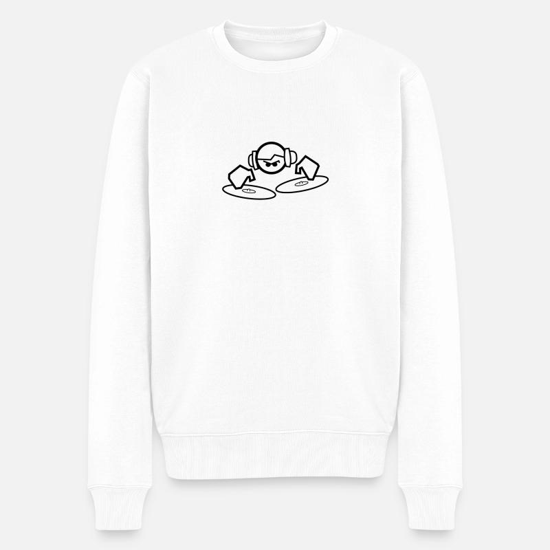 Pro DJ - Männer Premium Bio Pullover - Weiß