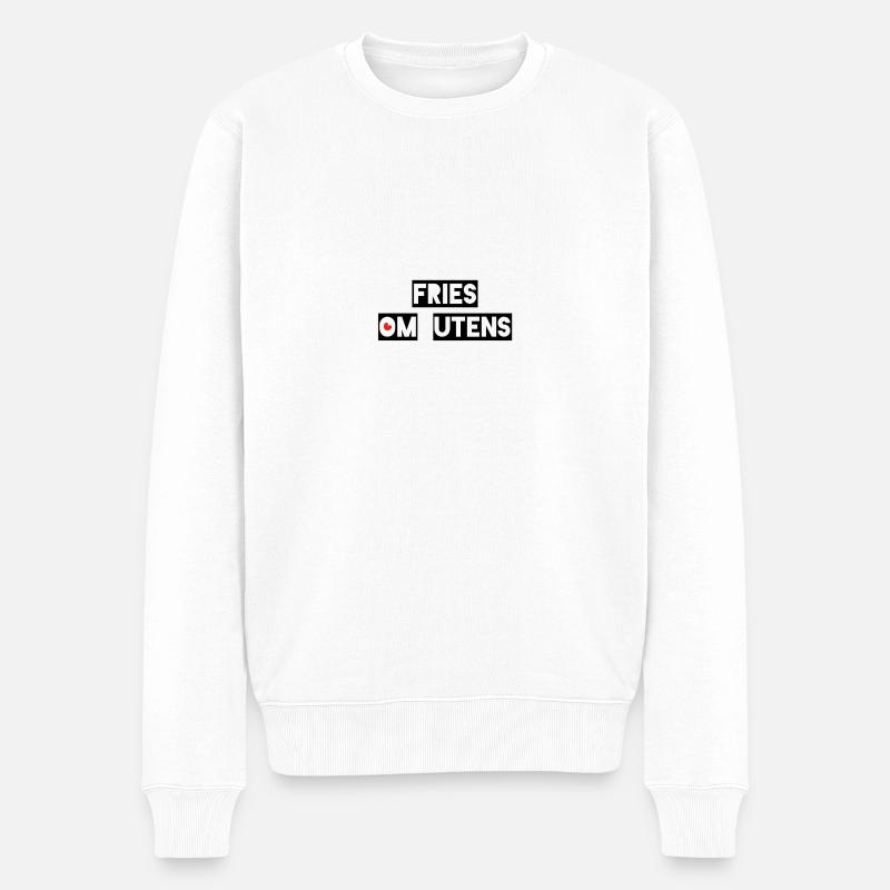 Pommes zu Utensilien - Männer Premium Bio Pullover - Weiß