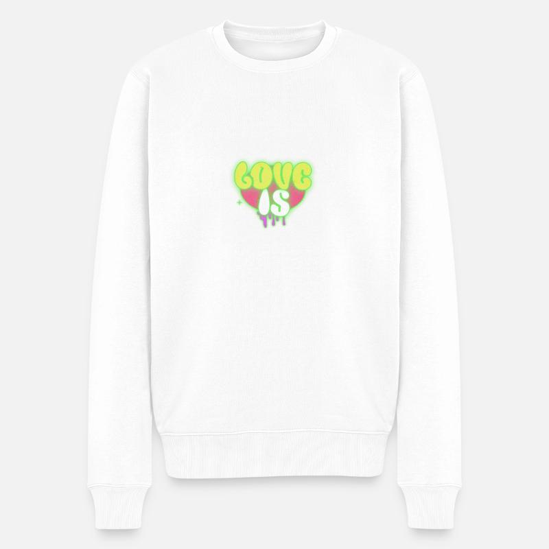 Amour AMOUR - Pull Premium bio Homme - blanc