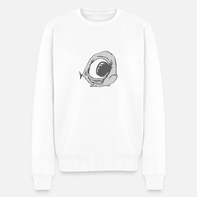 POISSON. - Pull Premium bio Homme - blanc