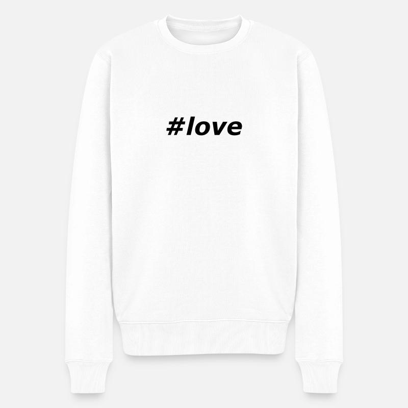 #love - Pull Premium bio Homme - blanc