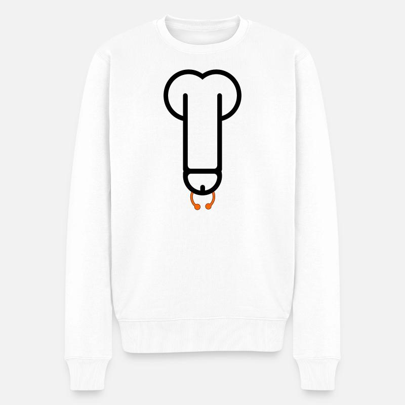 pierceddick1 - Pull Premium bio Homme - blanc