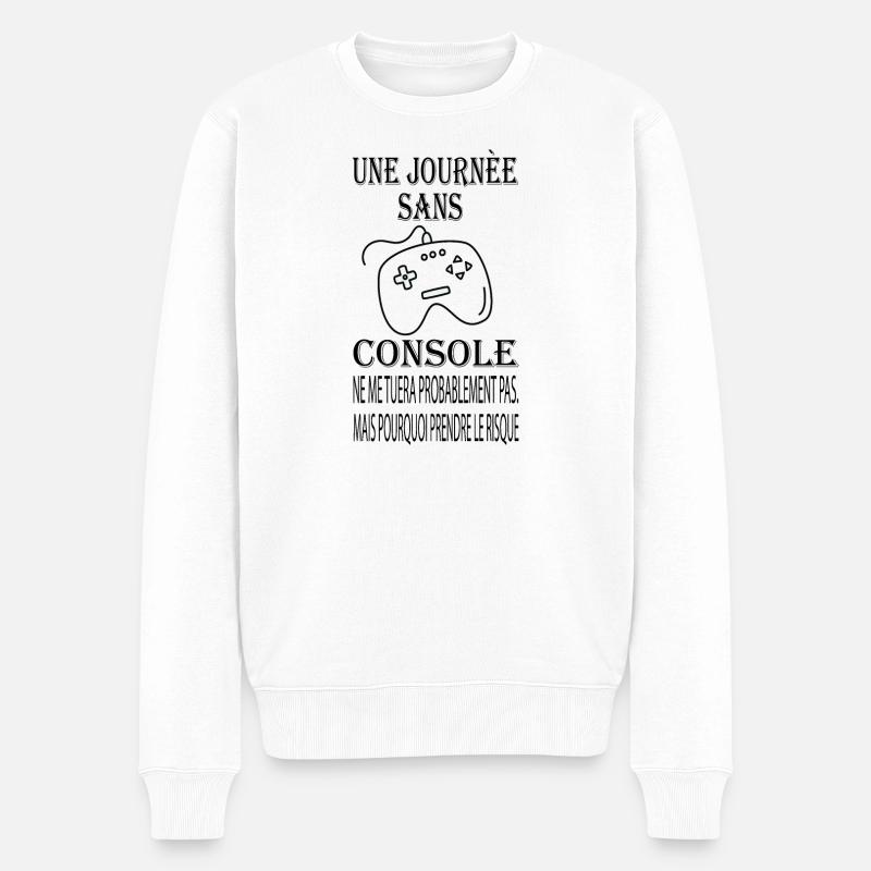 Une Journée Sans Console - Gaming T-Shirt - Pull Premium bio Homme - blanc