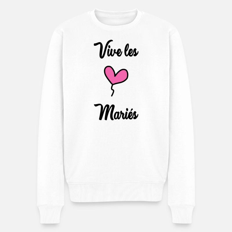 VIVE LES MARIES - Pull Premium bio Homme - blanc