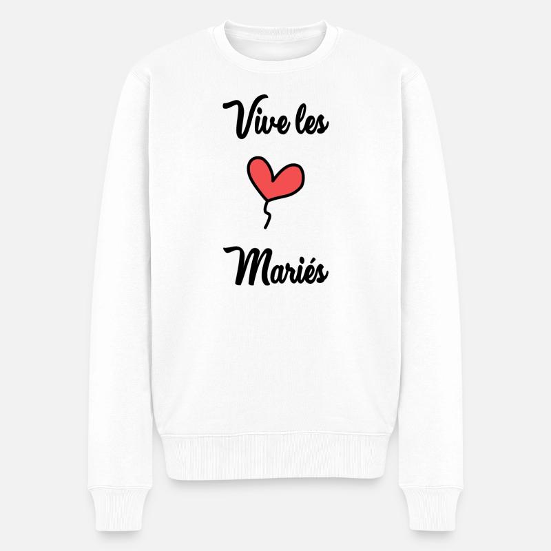 VIVE LES MARIES - Pull Premium bio Homme - blanc