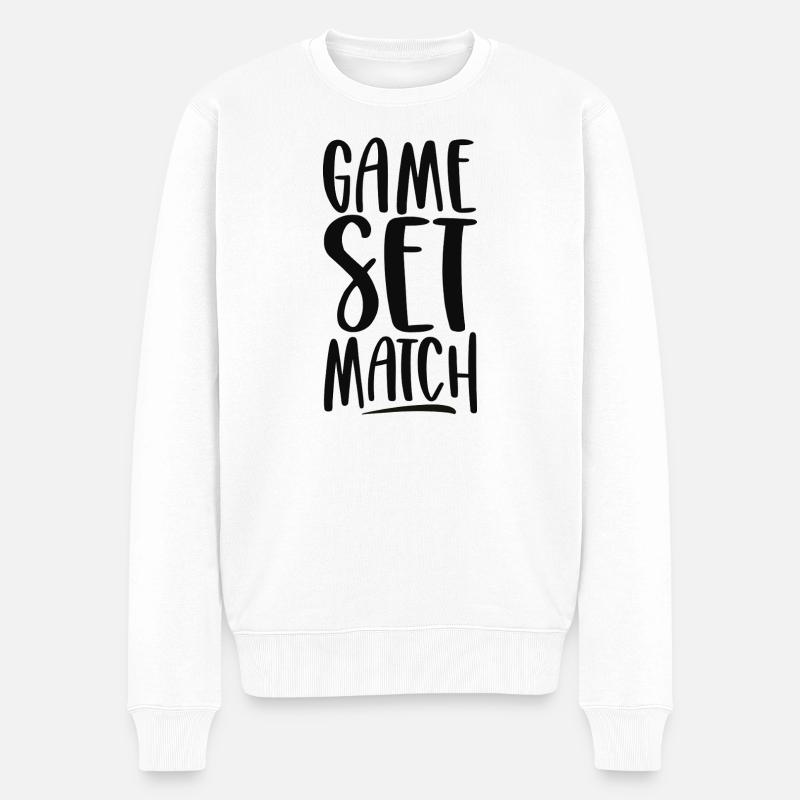 Jeu Set Match - Pull Premium bio Homme - blanc