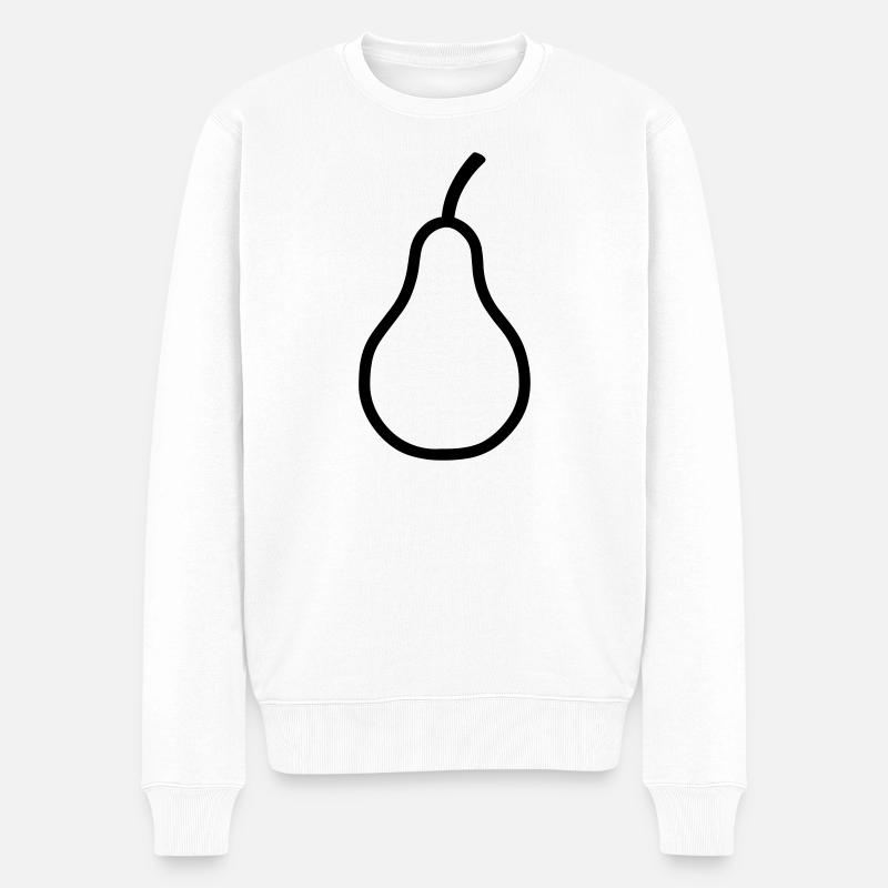 Birne - Männer Premium Bio Pullover - Weiß