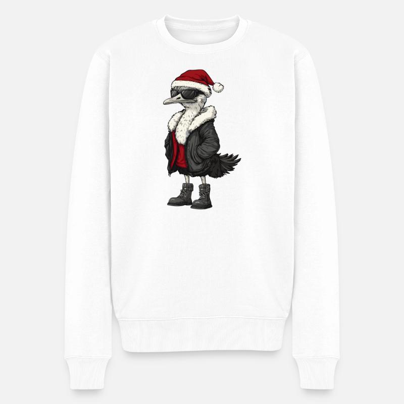 Strauß Weihnachten Winter - Männer Premium Bio Pullover - Weiß