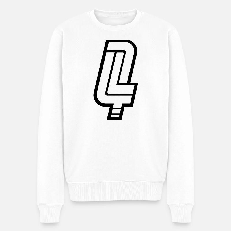 4LEBEN - Männer Premium Bio Pullover - Weiß
