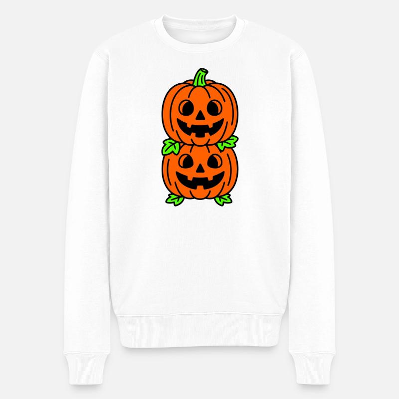 Citrouilles d’Halloween - Pull Premium bio Homme - blanc